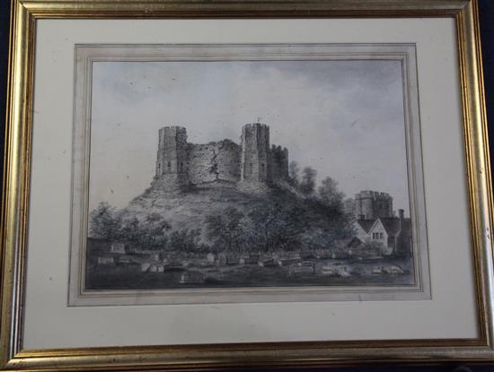 James Lambert Jnr (1741-1799) Lewes Castle 13 x 18in.